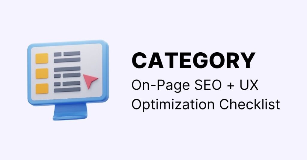 category-on-page-checklist category page on-page seo checklist