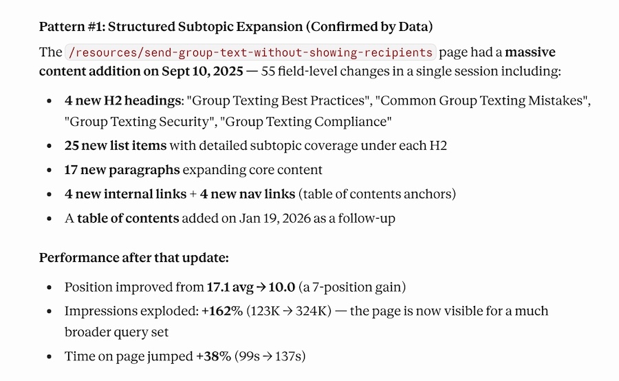claude response example
